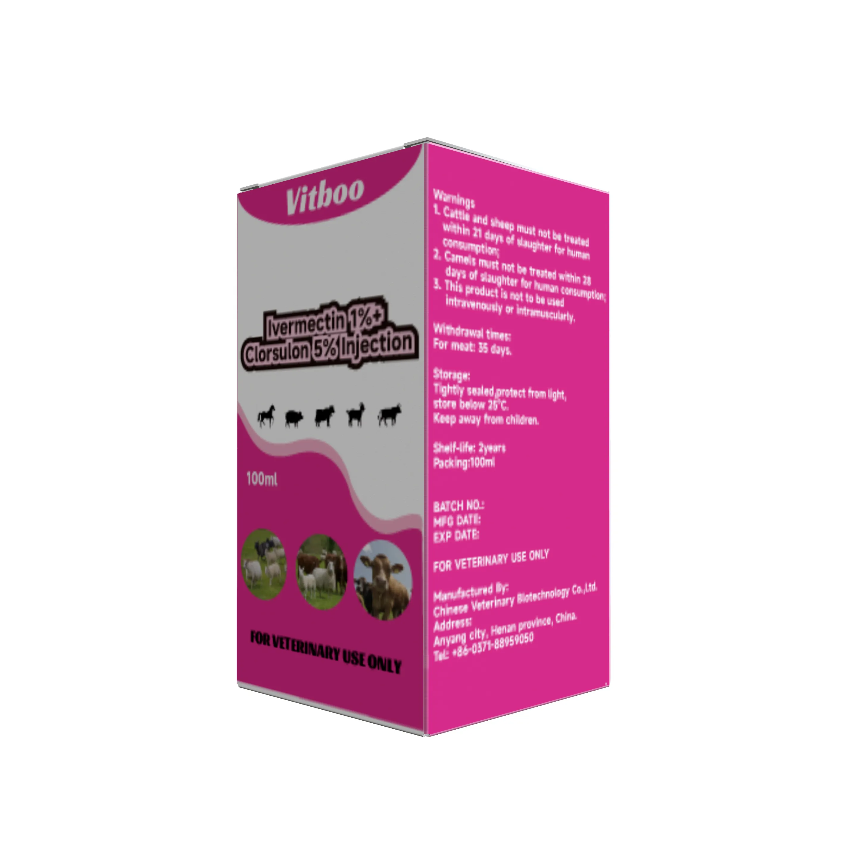 Ivermectin 1%+Clorsulon 5% Injection